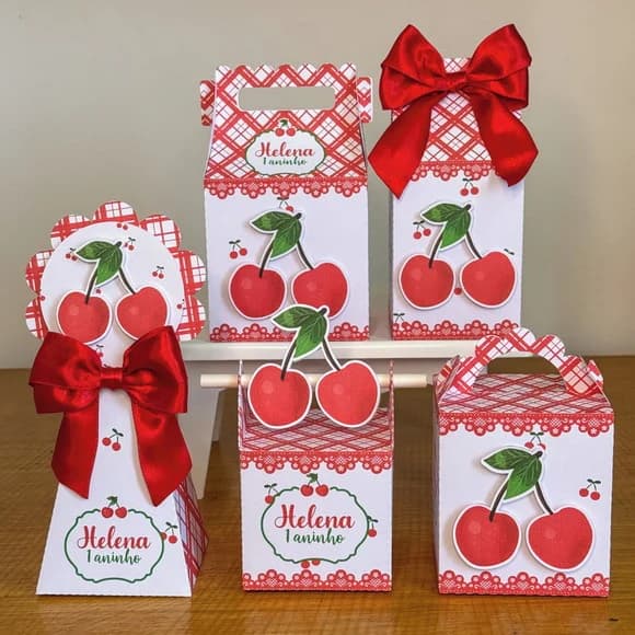 Kit Personalizados Cerejinha 25 Peças Lembrancinha Aniversár - foto 1