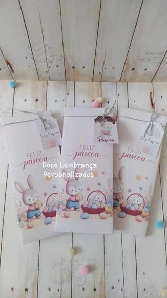 Envelope para Barra Chocolate Páscoa Lembrancinha