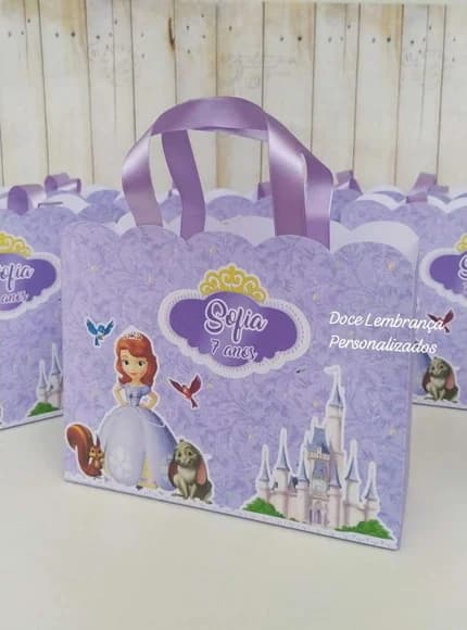 Sacolinha Personalizada Princesa Sofia Lembrancinha - foto 1