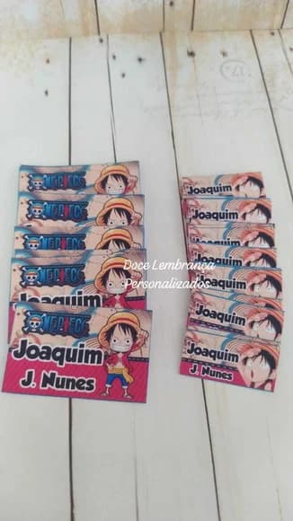 Etiqueta Escolar Personalizada One Piece Pirata 100 Unidades - foto 1
