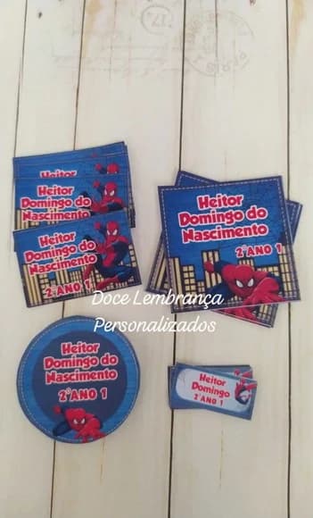 Etiqueta Escolar Personalizada Homem Aranha 100 Unidades