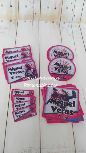 Etiqueta Escolar Personalizada Homem Aranha 100 Unidades