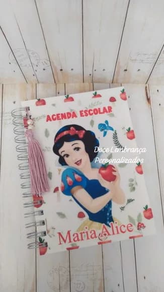 Agenda Escolar Branca de Neve Personalizada - foto 1