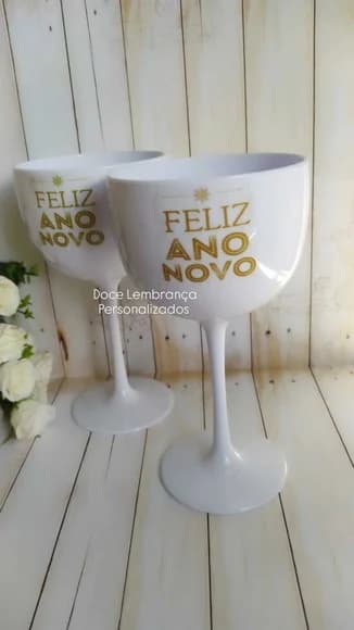 Taça de Gin Personalizada Ano Novo Festa Fim de Ano - foto 1