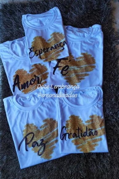 Kit 4 Camisetas Festa Ano Novo Reveillon Amor Família Paz - foto 1