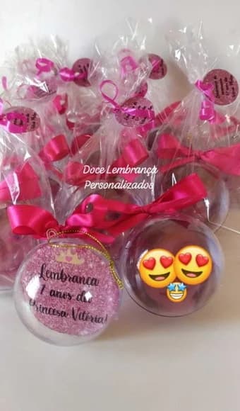 Bolinha de Natal com Foto Lembrancinha Aniversário