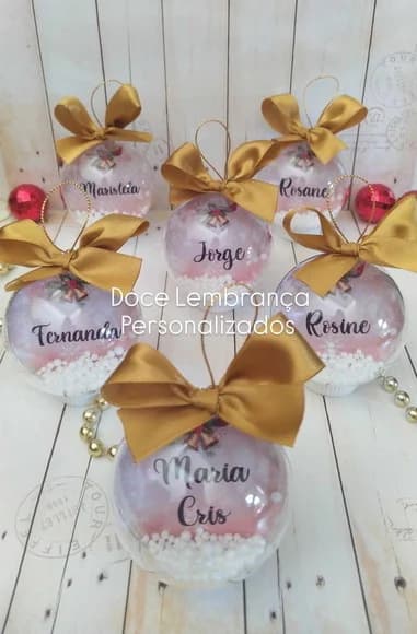 Bolinha de Natal Personalizada com Nome Natal Fim de Ano - foto 1