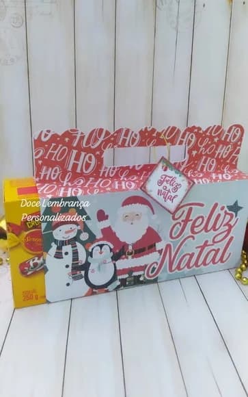 Suporte Caixa de Bombom Personalizado Natal Lembrancinha