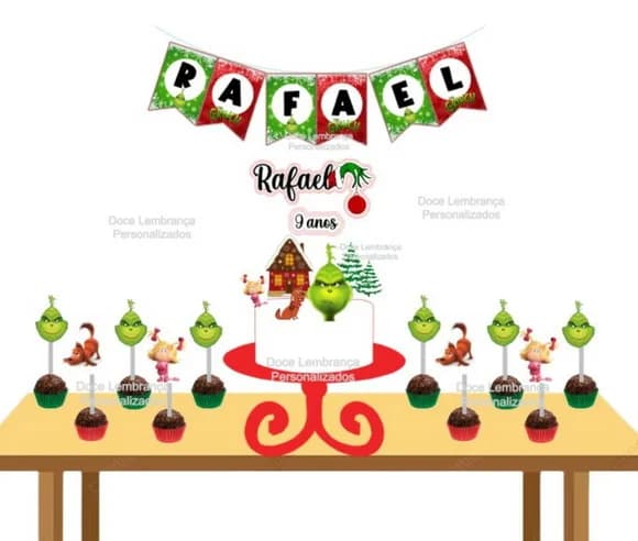 Kit Festa Grinch Aniversário Decoração Natal - foto 1