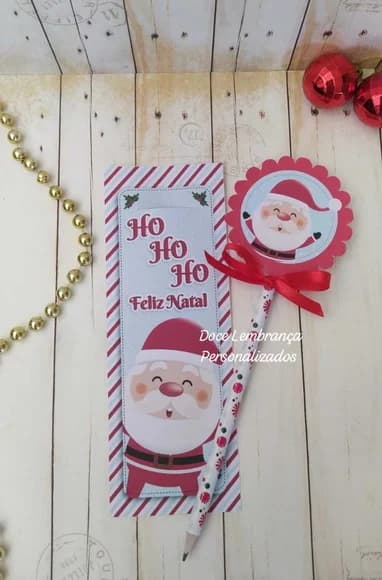 Card com Lápis Personalizado Natal Brinde Fim de Ano - foto 1