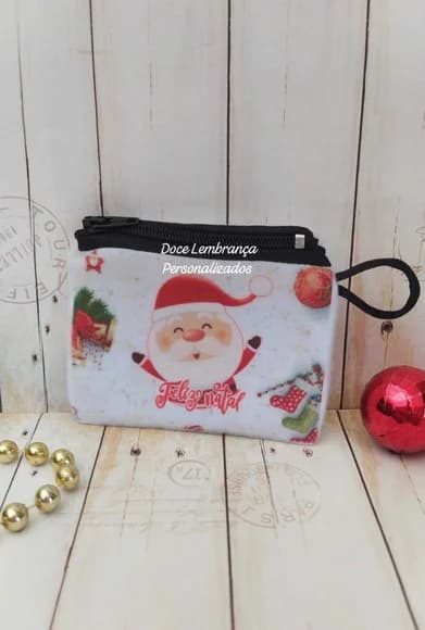 Mini Bolsinha Porta Moeda Natal Lembrancinha - foto 1