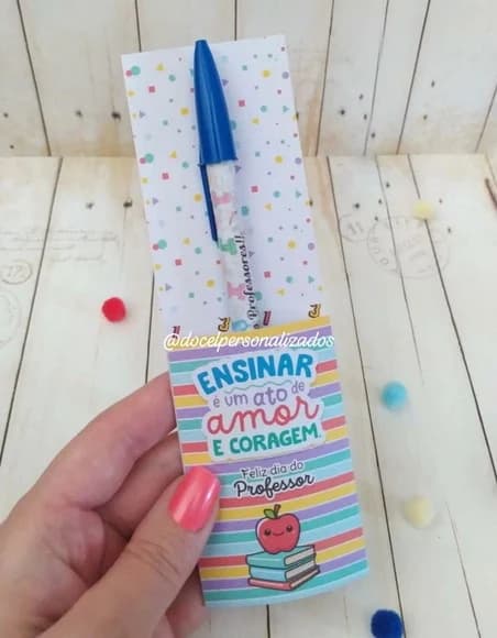 Porta Caneta Dia dos Professores Embalado