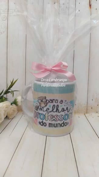 Caneca para Melhor Professora do Mundo Dia dos Professores