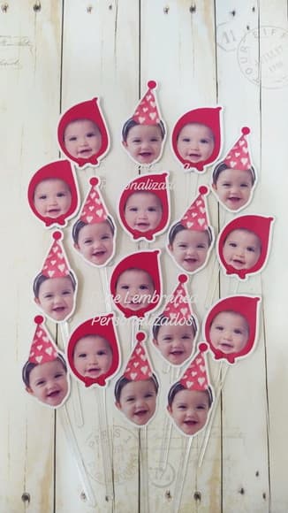 Topper para Docinhos com Foto Rostinho Chapeuzinho Vermelho