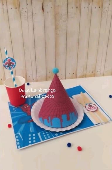 Mesa Posta Kids Aniversário Café da Manhã Homem Aranha