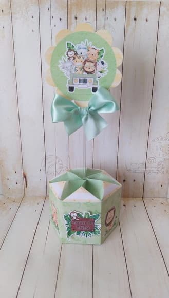 Centro de Mesa Safari Baby Cute Personalizado