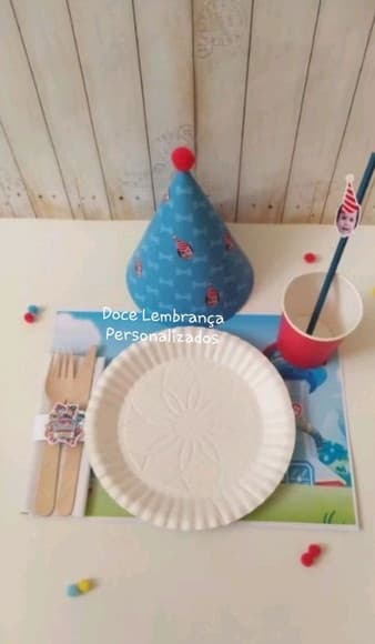 Mesa Posta Kids Patrulha Canina com Foto