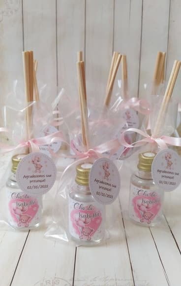 Mini Aromatizador Lembrancinha Chá de Bebê Ursinho