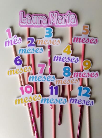 Topper para Bolo Mesversario 12 Meses - foto 1