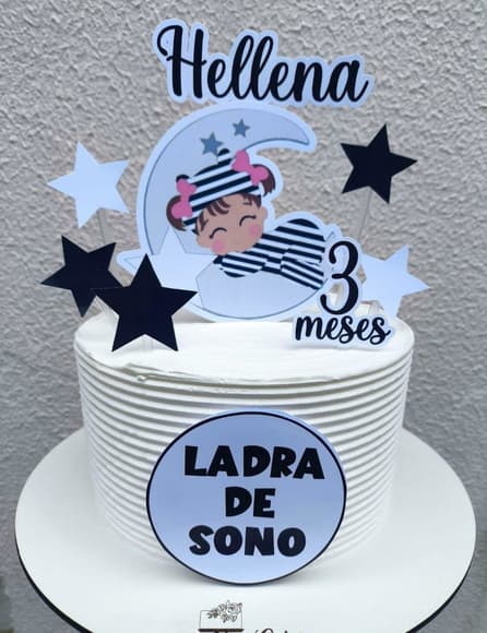 Topper para Bolo Ladra de Sono Mêsversario