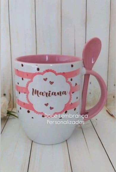 Caneca com Colher Dia das Mães com Foto - foto 1