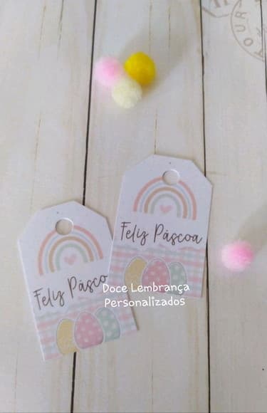Tag de Páscoa Personalizada