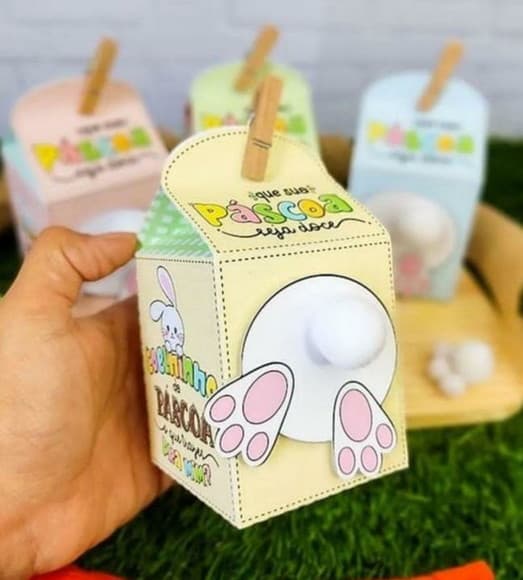 Caixinhas Milk Coelhinho Lembrancinha Fofa Páscoa