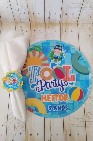 Kit Aniversário Festa Mesa Posta Pool Party Festa na Piscina