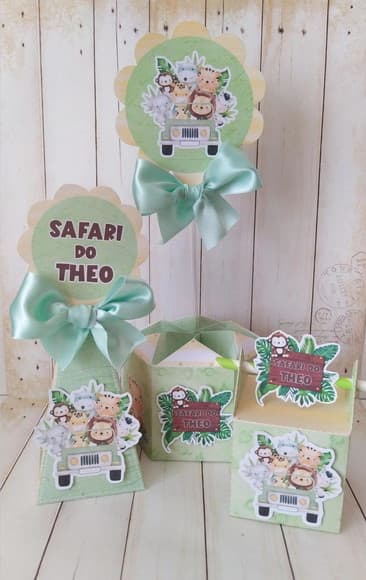 Kit Safari Baby Personalizado 40 Peças Lembrancinha - foto 1