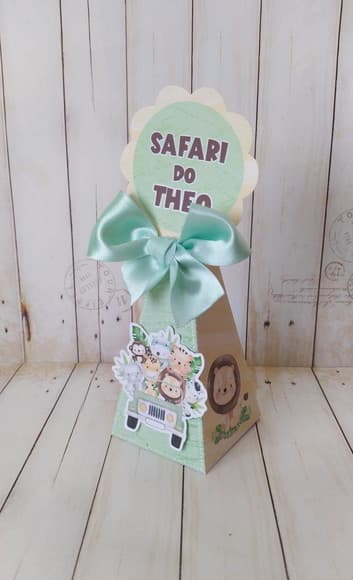 Caixa Pirâmide Safari Baby Personalizada