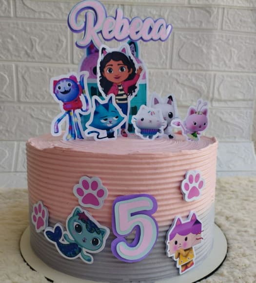 Topper de Bolo 3d Casa Mágica da Gabby Personalizado - foto 1