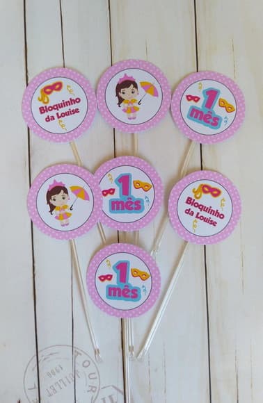 Topper Docinhos Bloquinho Carnaval 30 Unidades - foto 1