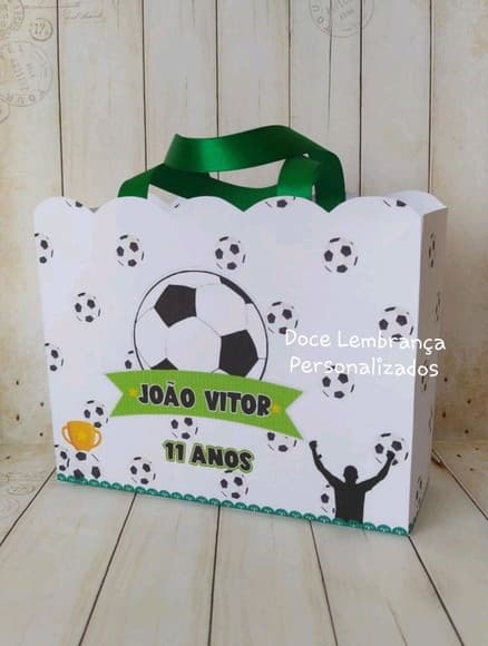 Sacolinha Personalizada Futebol Aniversário Lembrancinha