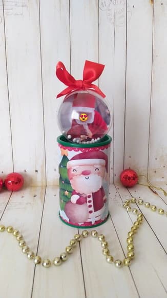 Cofrinho Personalizado com Esfera Natal Brinde Fim de Ano