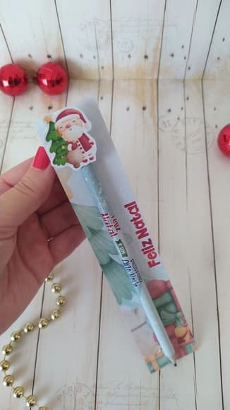 Card com Lápis Personalizado Papai Noel - foto 1