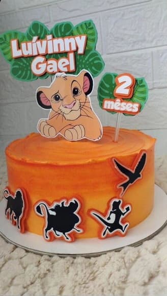 Topper de Bolo Rei Leão Simba - foto 1