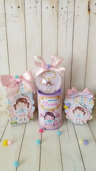 Kit Lembrancinhas Luxo Circo Rosa 30 Peças