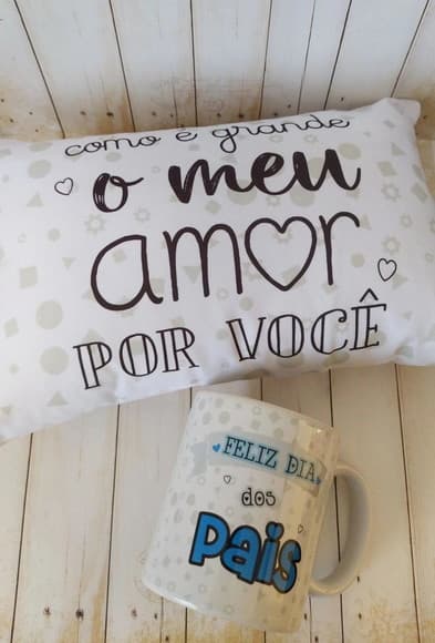 Almofada e Caneca Personalizada Dia dos Pais - foto 1