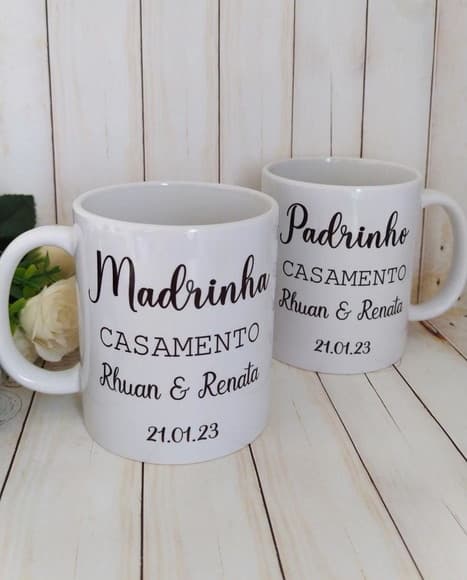 Canecas Convite Padrinhos de Casamento Personalizada - foto 1