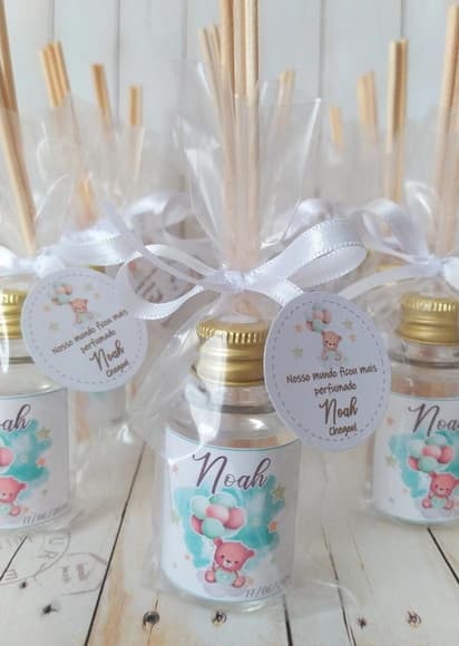 Mini Aromatizador Lembrancinha Maternidade Ursinho Menino