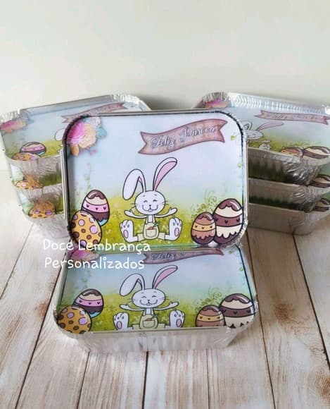 Marmitinhas Personalizadas Coelho da Páscoa Lembrancinhas - foto 1