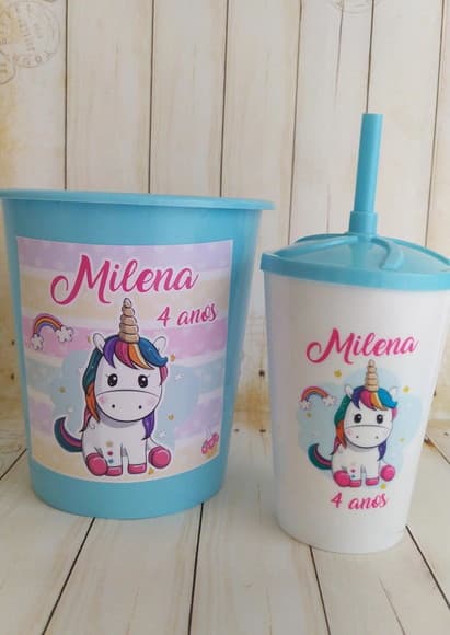 Kit Cineminha Unicórnio Baby Personalizado