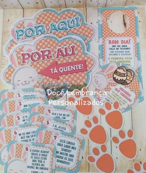 Kit Caça aos Ovos Coelhinho da Páscoa - foto 1