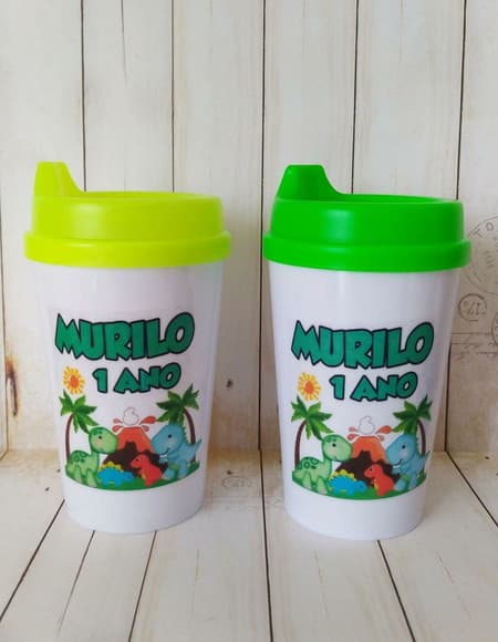 Copo Tampa Baby Personalizado Dino Baby