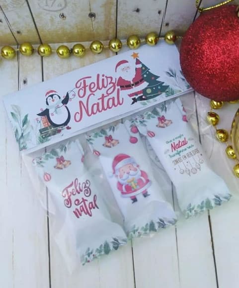 Trio Balinhas Lembrancinha Natal Fim de Ano Papai Noel
