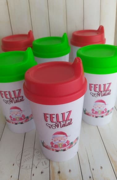 Copo Tampa Baby Personalizado Natal Lembrancinhas Fim de Ano