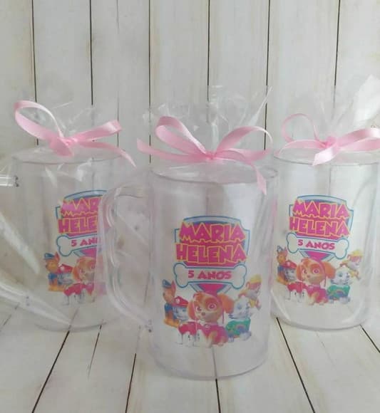 Caneca Acrilica Skye Patrulha Canina com Embalagem