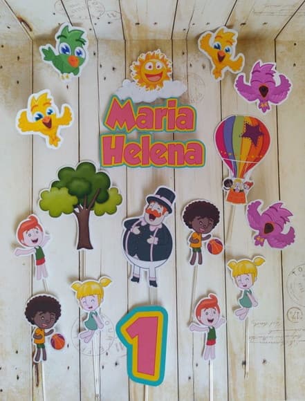 Topper para Bolo Mundo Bita Menina