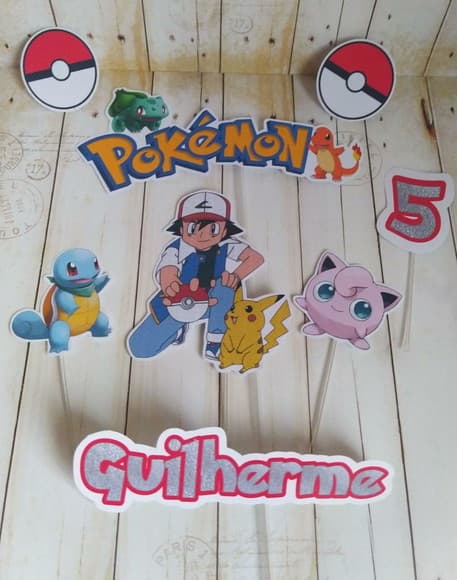 Topper de Bolo Pokemon Aniversário - foto 1
