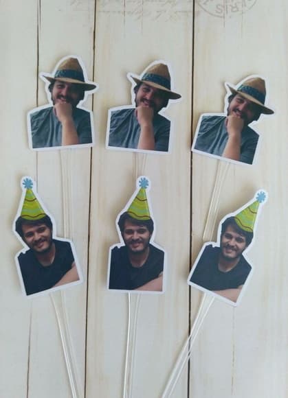 Topper para Docinhos com Foto e Chapeuzinho Adulto